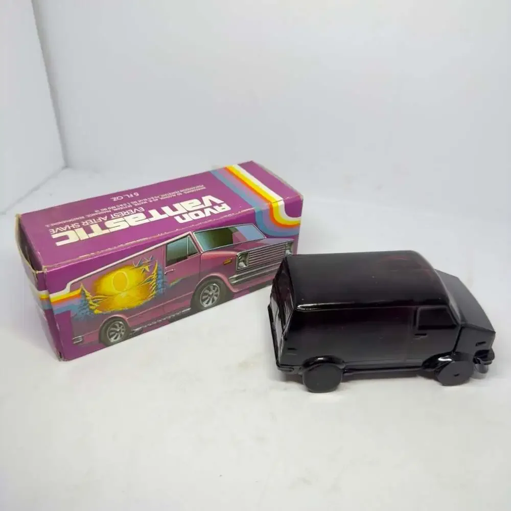 Vintage Avon Vantastic Everest After Shave Black Van Decanter with Box